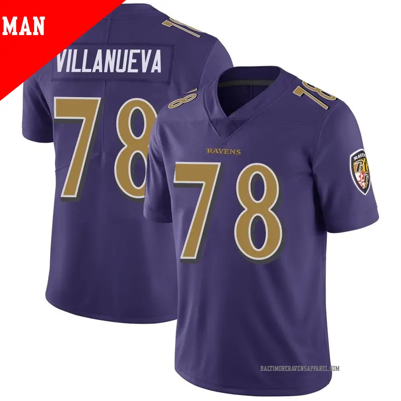 Men s 78 Alejandro Villanueva Baltimore Ravens Limited Purple Color Rush Vapor Untouchable Jersey